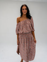 Load image into Gallery viewer, Mocha Bloom Off Shoulder Top