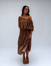 Load image into Gallery viewer, Mocha Bloom Midi Skirt