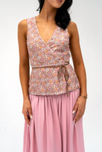 Load image into Gallery viewer, Mocha Bloom wrap top