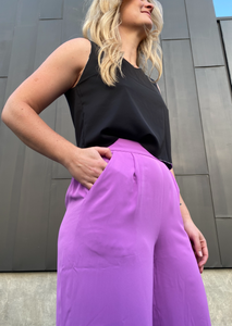 Lilac and Lime Culotte Pants