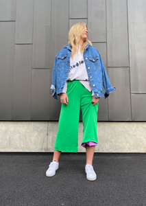 Lilac and Lime Culotte Pants