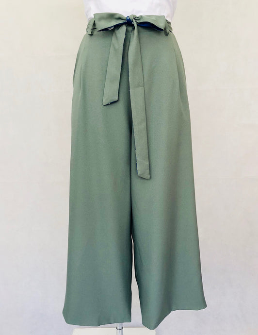 Khaki Kandy Culotte Pants