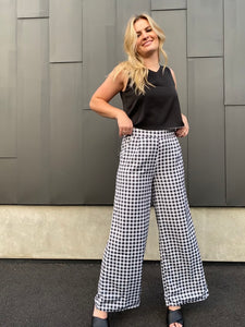 Black Gingham Top