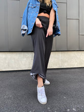 Load image into Gallery viewer, Black Gingham Full Length Pants