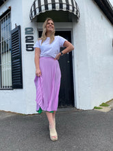 Load image into Gallery viewer, Lilac Lime Pleated Skirt