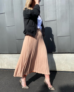 Orange Latte Pleated Skirt