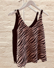 Load image into Gallery viewer, Zebra Black Camisole Top