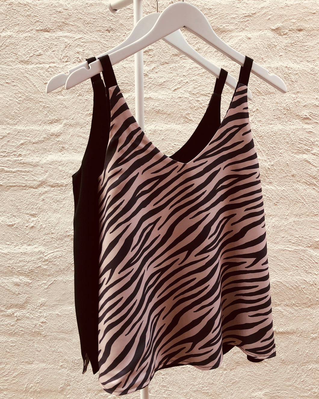 Zebra Black Camisole Top