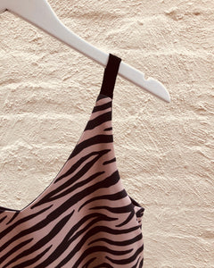 Zebra Black Camisole Top