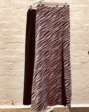 Load image into Gallery viewer, Zebra Black Maxi Skirt