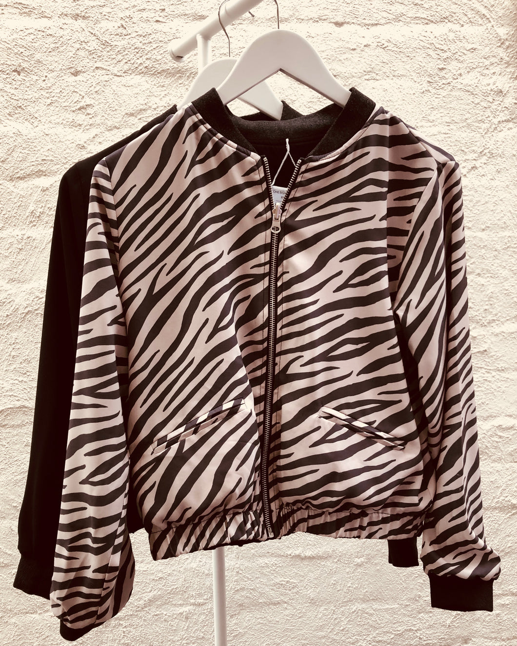 Zebra Black Bomber Jacket