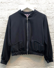 Load image into Gallery viewer, Zebra Black Bomber Jacket