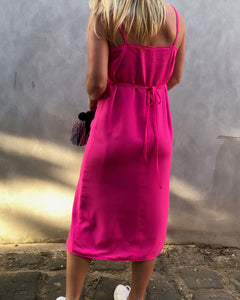 Pink Plum Midi Dress