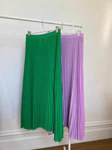 Lilac Lime Pleated Skirt