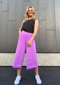 Lilac and Lime Culotte Pants