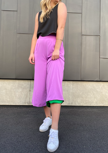 Lilac and Lime Culotte Pants