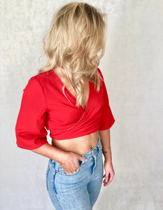 Baby Red Wrap Top