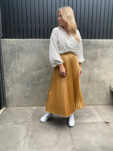 Load image into Gallery viewer, Royal Gold Pleated Skirt