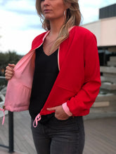 Load image into Gallery viewer, Baby Red Bomber Jacket